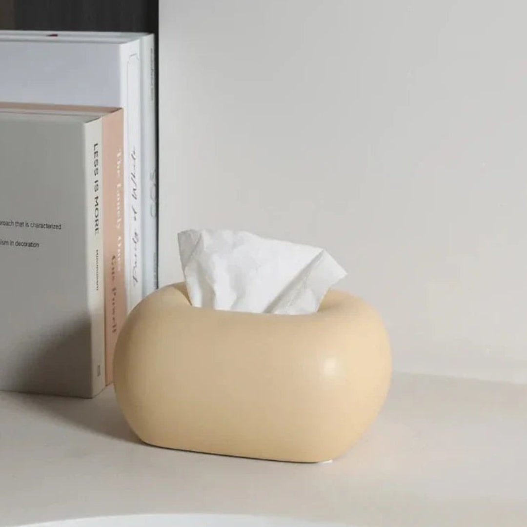 Clean-Lined Ceramic Tissue Box | Minimal Home Accent Decor