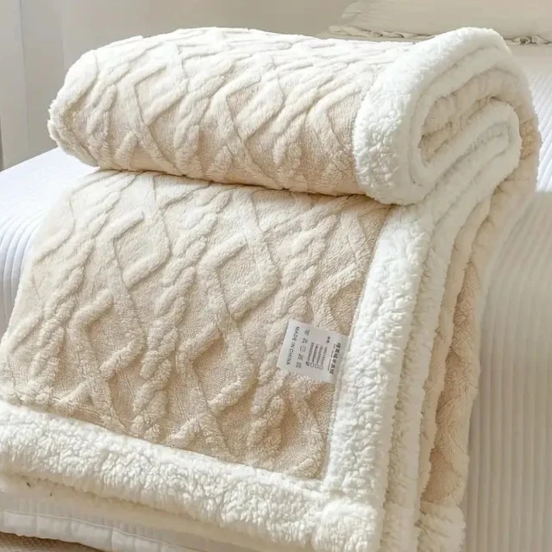 Plush Snuggle Blanket | Cozy Throw Blanket for Home Living Beige
