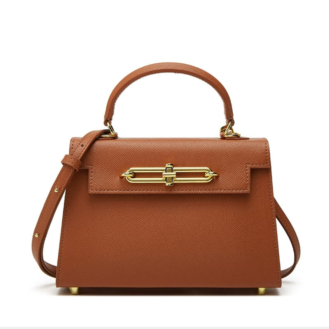 Solis | Women’s Luxe Leather Handbag | Convertible Crossbody Brown