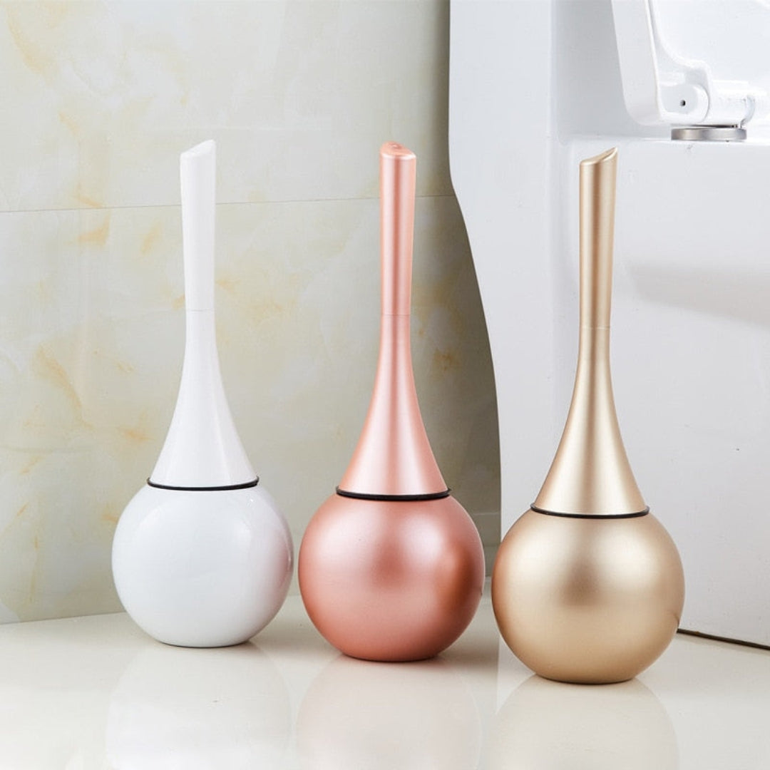 Bathroom Toilet Brush Set with Sleek Modern Cleaning Design Pink