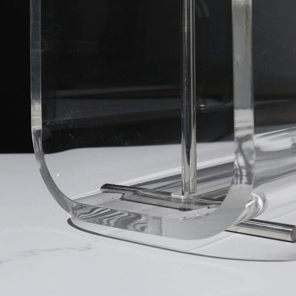 Clear Acrylic Magazine Rack as Portable Bookshelf Stand