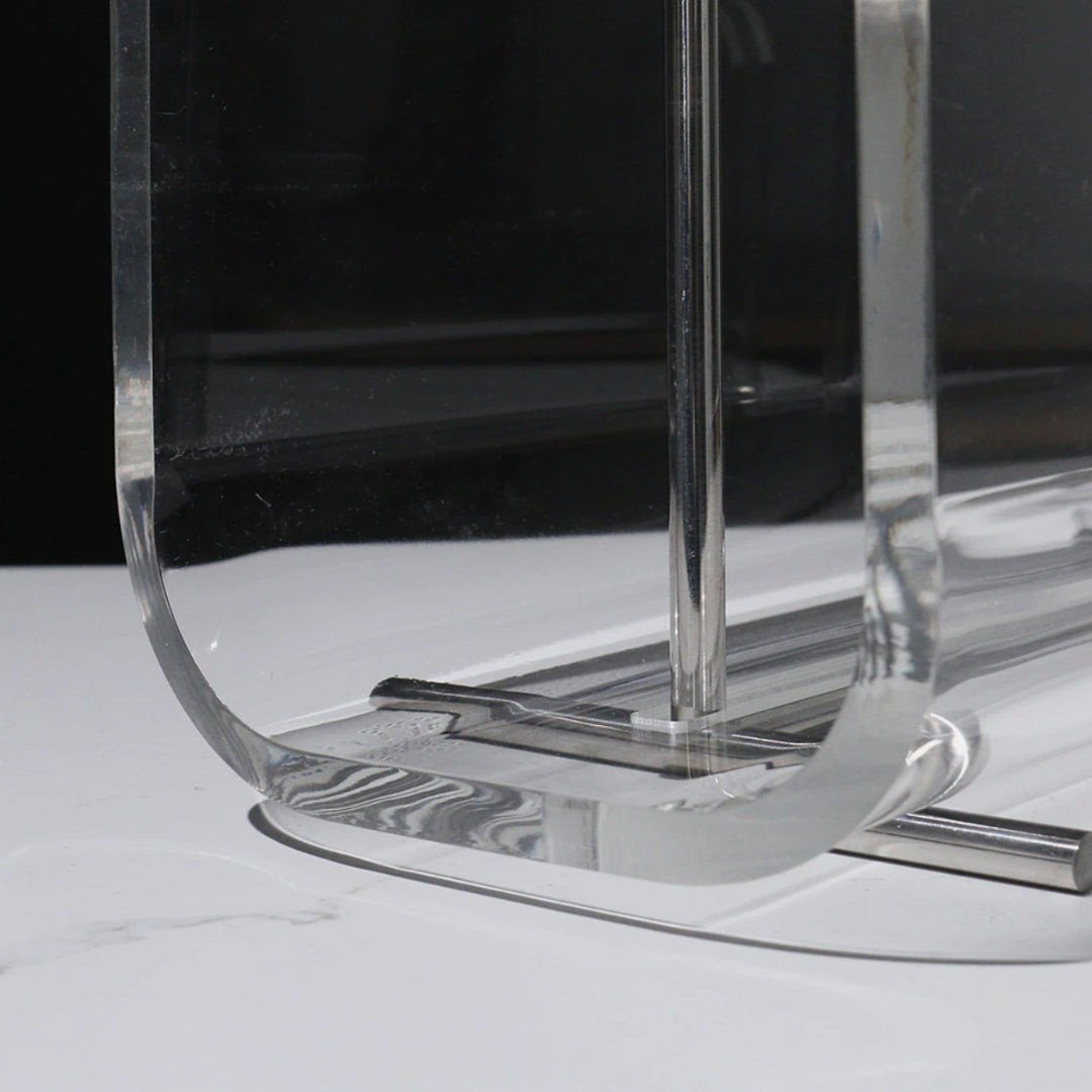 Clear Acrylic Magazine Rack as Portable Bookshelf Stand