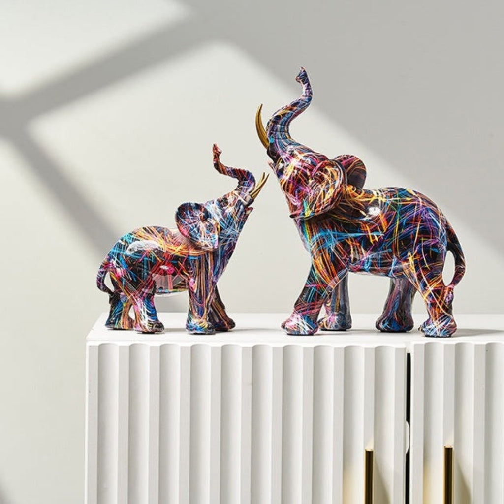 Artistic Elephant Sculpture with Nordic Inspired Home Decor