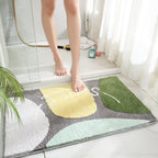Plush Absorbent Bath Rug with Secure Non Slip Backing Grip B