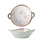 Minimalist Japanese Noodle Bowls | Ramen Soup Serving Set Pink floral