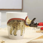 Whimsical Dinosaur Mug for Coffee and Tea Breaks Moments Triceratops