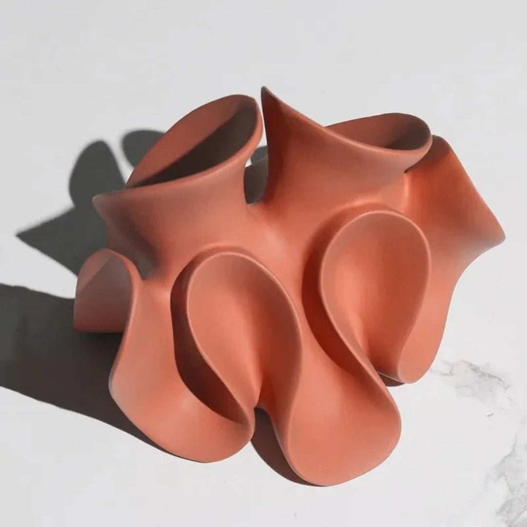 Architectural Bloom Wave Sculpture for Statement Home Decor