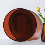 Minimal Orange Acrylic Serving Tray for Rectangular Round Use