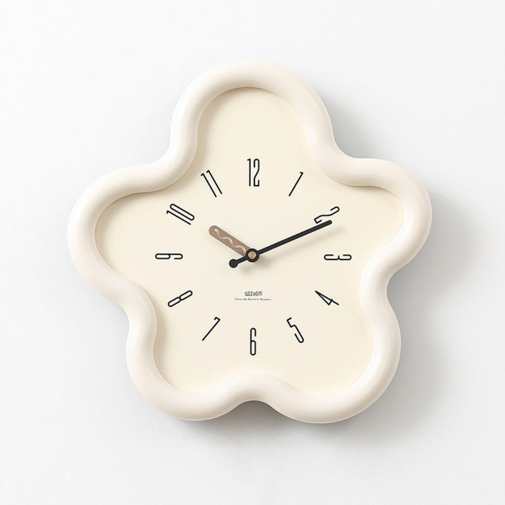 Decorative 3D Floral Pendulum Wall Clock for Quiet Spaces