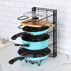 Heavy-Duty Pot and Pan Organizer | Space-Saving Kitchen Rack Single Sided