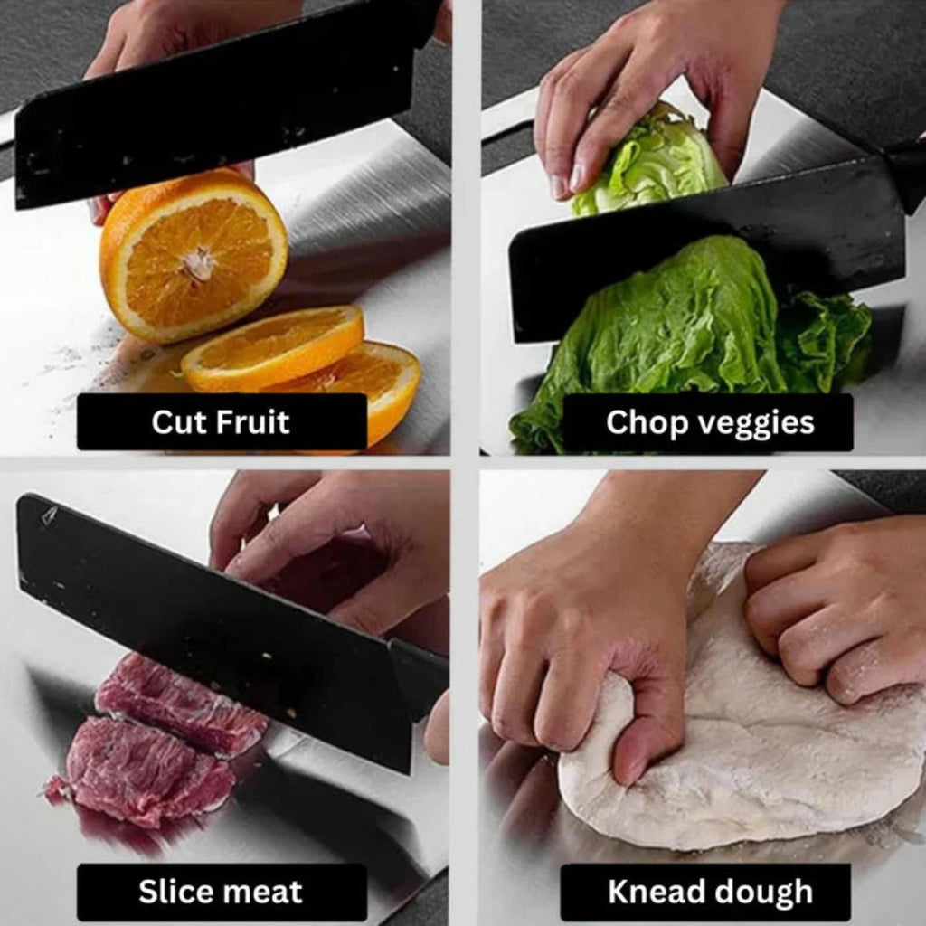 Heavy-Duty Stainless Steel Cutting Board | Food Prep Kitchen