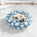 Cozy Orthopedic Dog Bed Featuring Floral Checkerboard Style