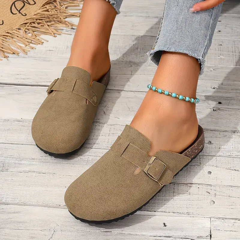 Women’s Vintage Charm Mule Sandals Khaki