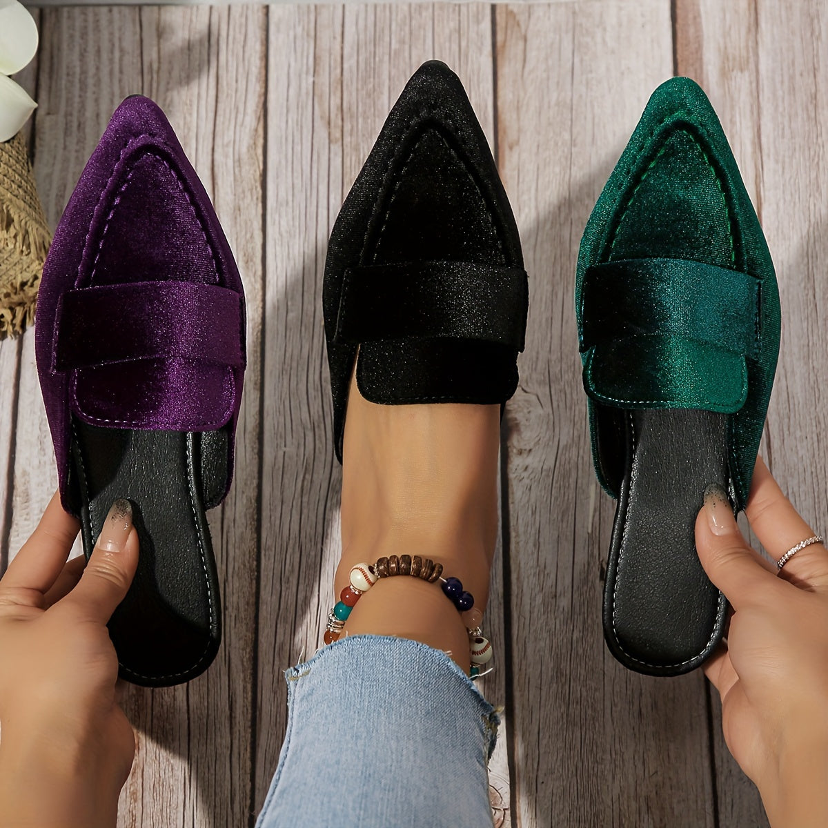 Women’s Closed Toe Slip-On Fashion Mules – Everyday Footwear