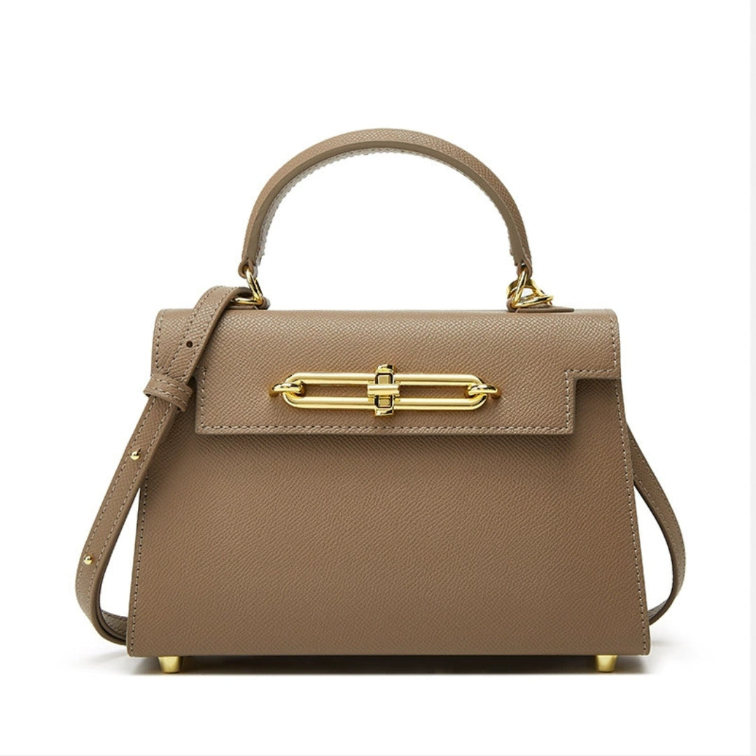 Solis | Women’s Luxe Leather Handbag | Convertible Crossbody Dark-Brown