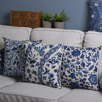Elegant Cushion Cover with Heritage Porcelain Art Design