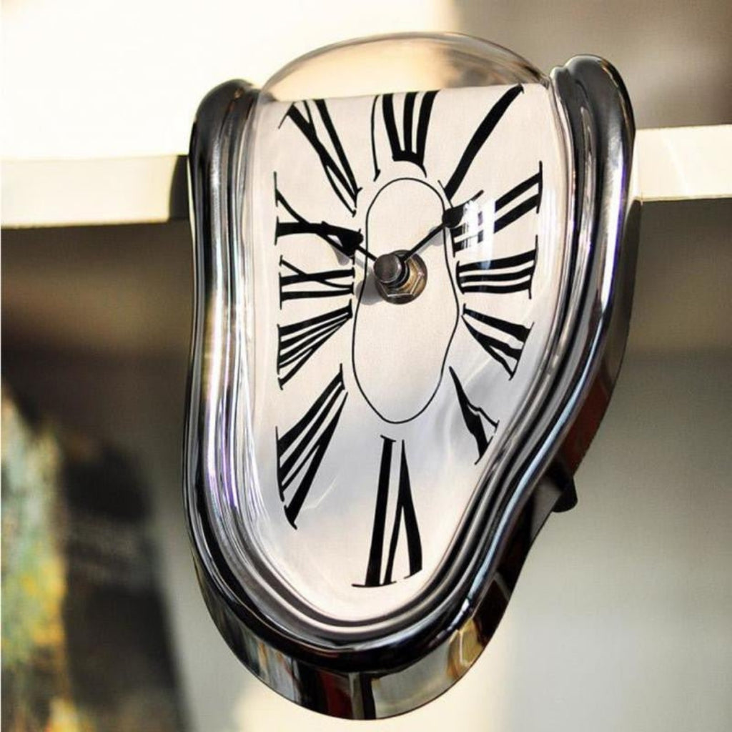 Avant-Garde Melting Wall Clock | Artistic Decor Statement Black