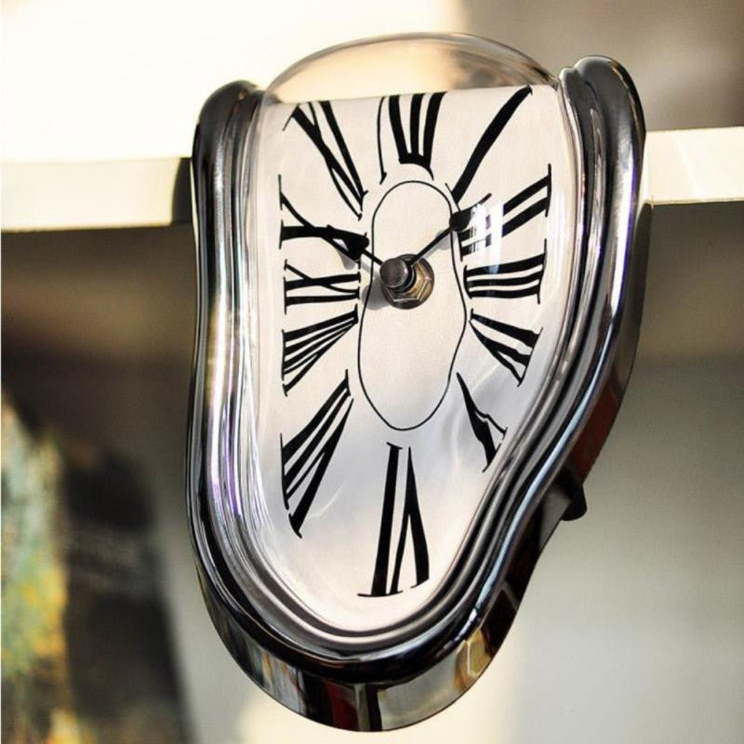 Avant-Garde Melting Wall Clock | Artistic Decor Statement Black