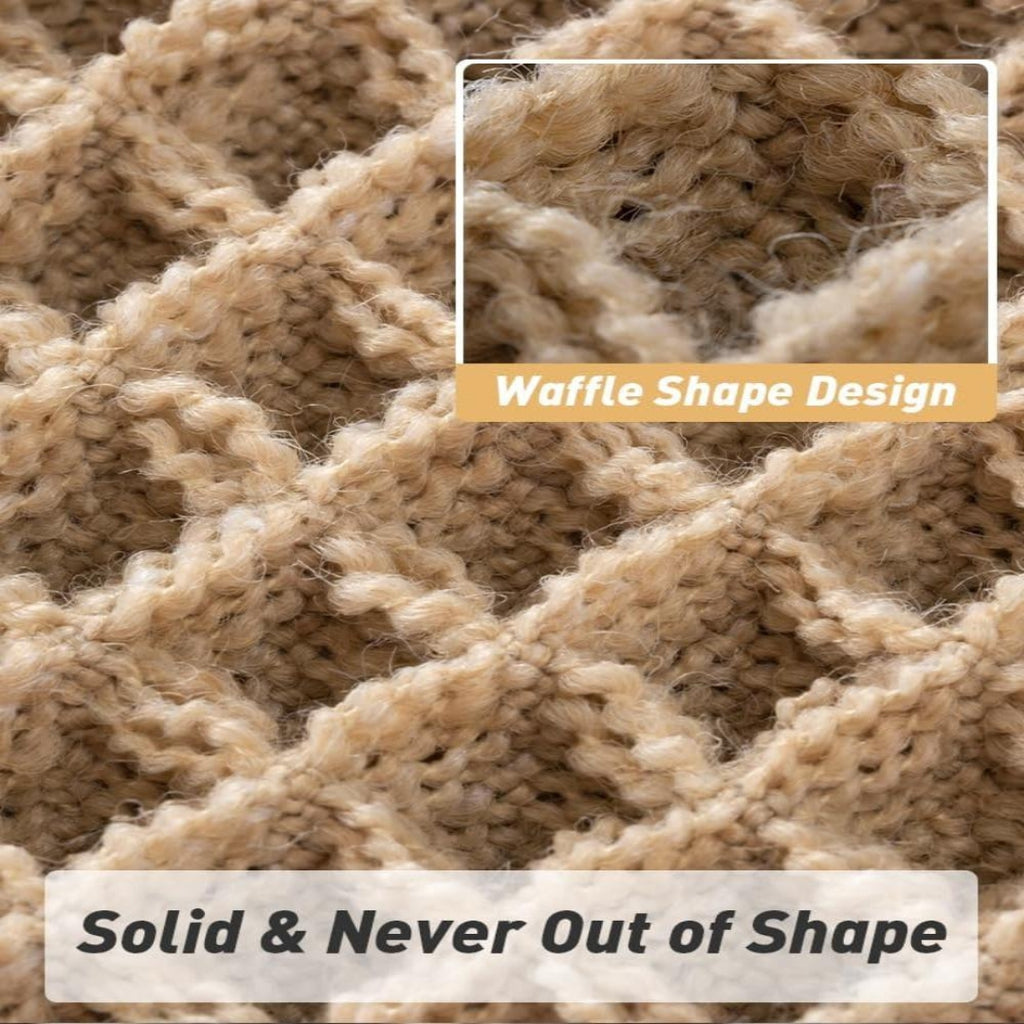 Plush Waffle Bath Mat | Absorbent Non Slip Bathroom Rug