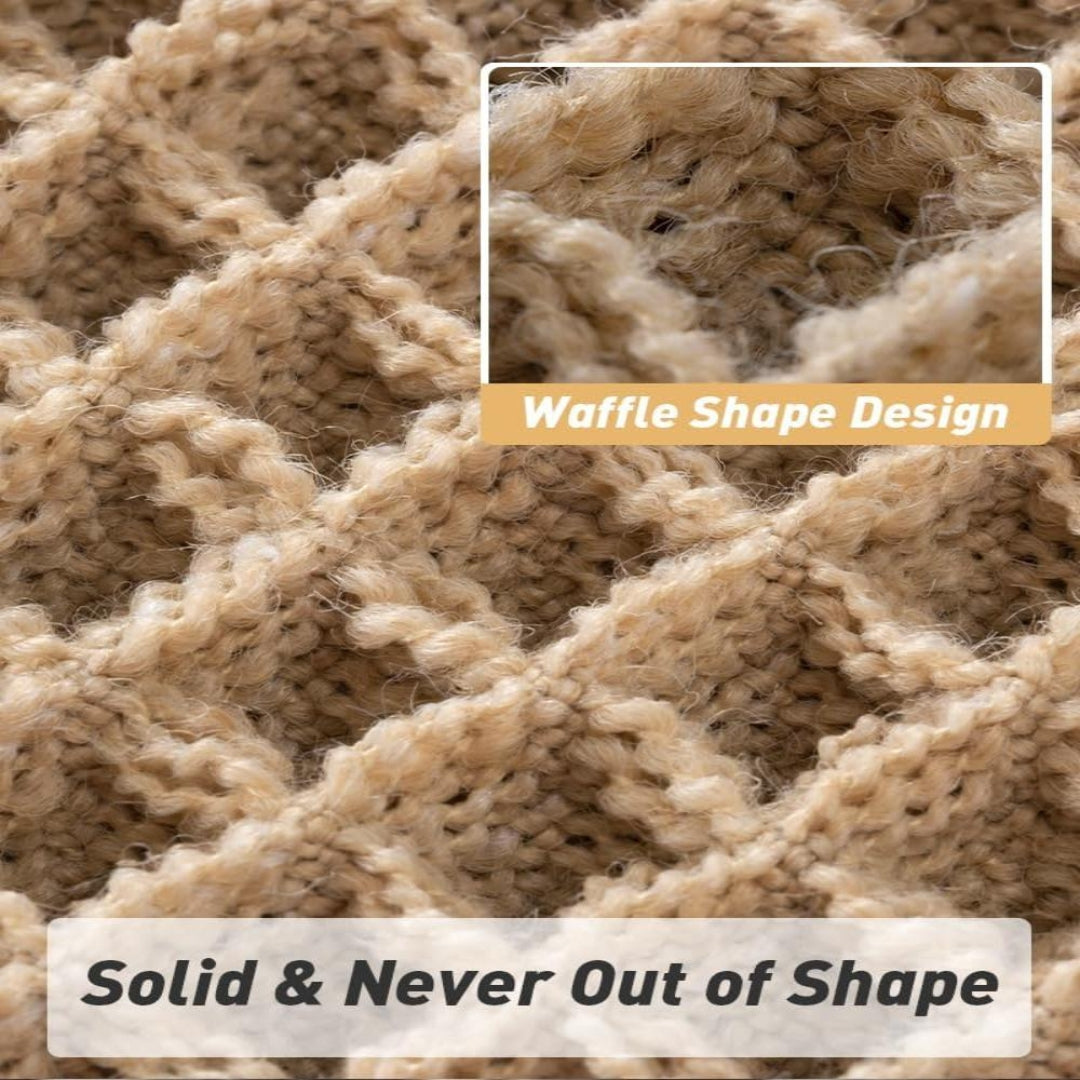Plush Waffle Bath Mat | Absorbent Non Slip Bathroom Rug