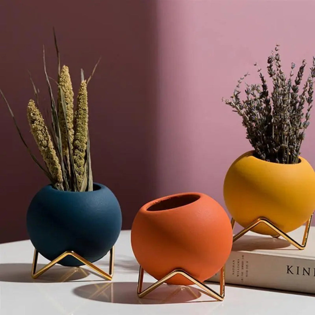 Modern Ceramic Plant Pot with Stand | Stylish Display Accent