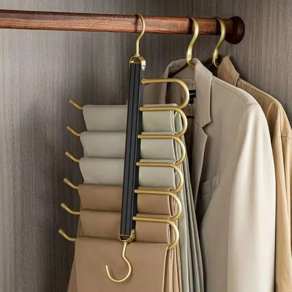 Modern Aluminum Trouser Hanger | Slim Closet Organizer