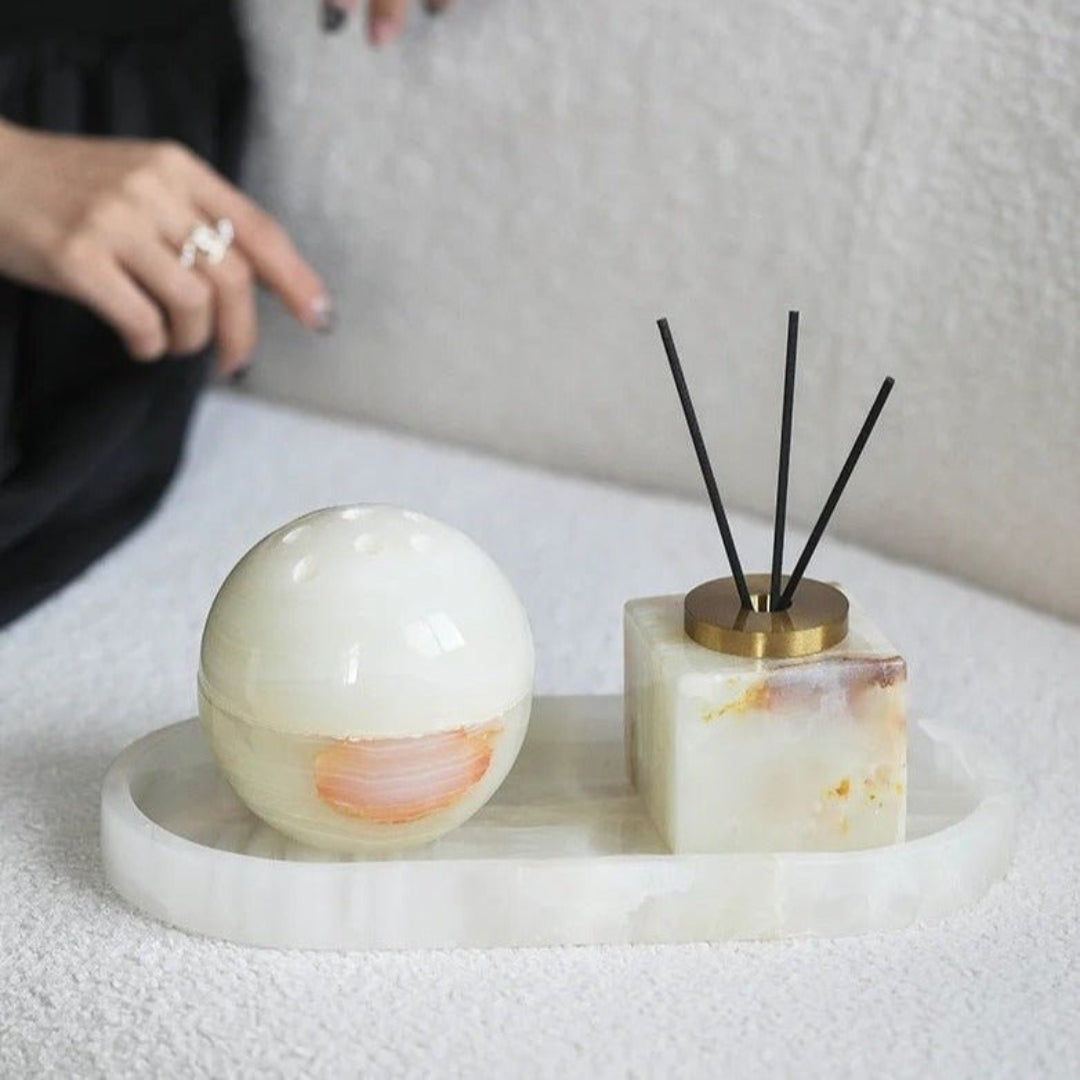 Elegant Handmade Marble Diffuser Living Room Accent Decor