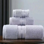 Premium Bath Towel Set for High Absorbency Daily Care Use Gray 3-piece towel set