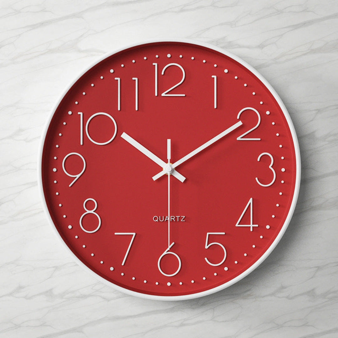 Contemporary Large Clear Glass Wall Clock with Silent Design