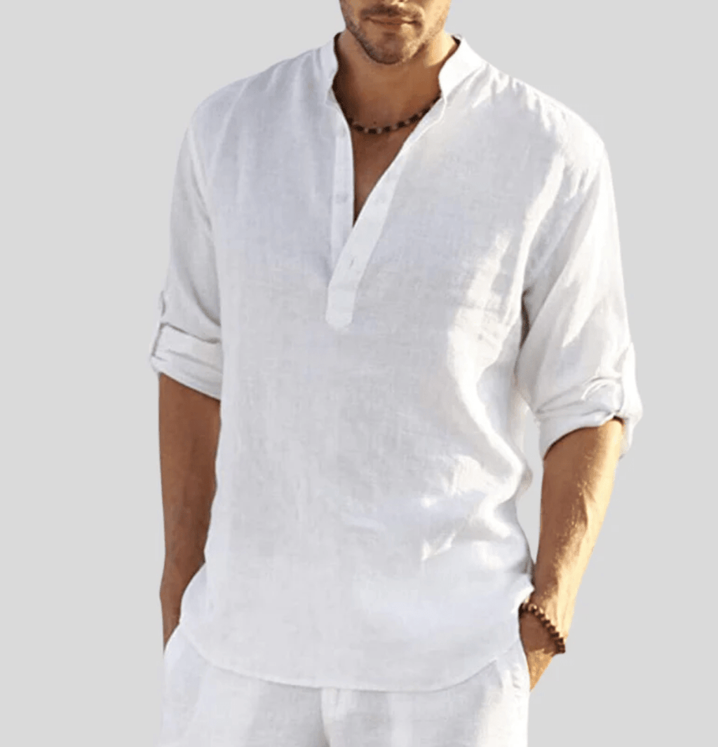 Men’s Lightweight Breathable Summer Shirt White