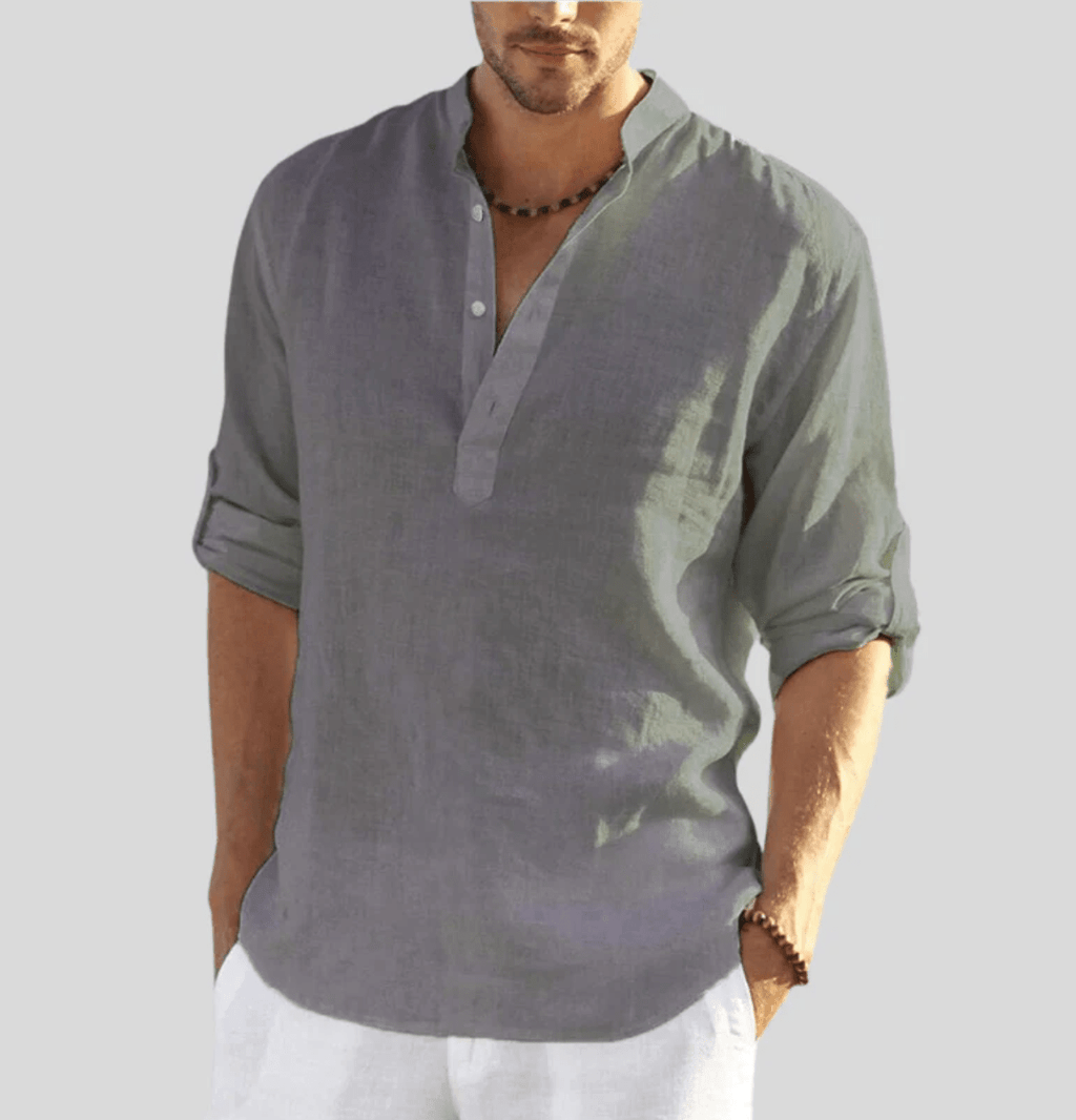Men’s Lightweight Breathable Summer Shirt Gray