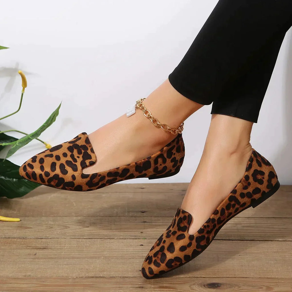 Women’s Elegant Leopard Pointy Toe Loafers