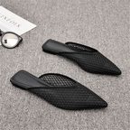 Women’s Elegant Flat Mules with Mesh Pattern