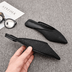 Women’s Elegant Flat Mules with Mesh Pattern
