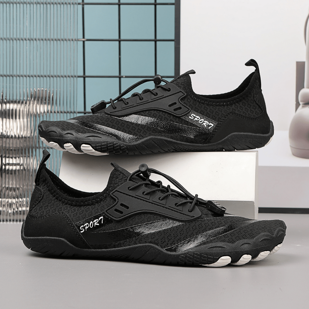 Men’s Lightweight Barefoot Style Training Shoes for Active Comfort Black