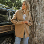 Women’s Classic Knit Button Cardigan for Everyday Layering Camel