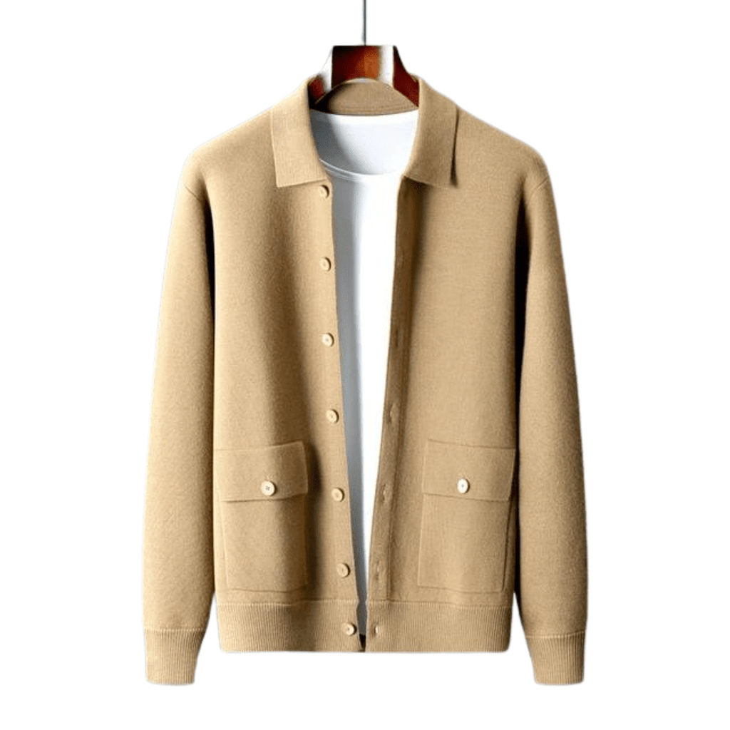 Men’s Classic Button-Down Sweater Cardigan with Pockets