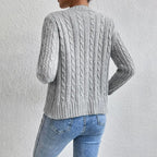 Women’s Cozy Button-Front Cable Knit Cardigan
