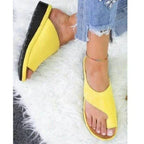 Women’s Comfortable Mules with Orthopedic Wedge Sole Yellow
