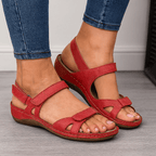 Women’s Comfortable Open Toe Walking Sandals for Spring and Summer Red