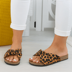 Women’s Elegant Bow Slip On Sandals for Spring and Summer Panther