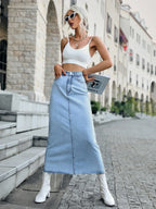 Women’s Chic Long Denim Skirt