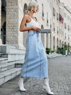 Women’s Chic Long Denim Skirt