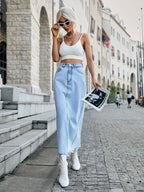Women’s Chic Long Denim Skirt