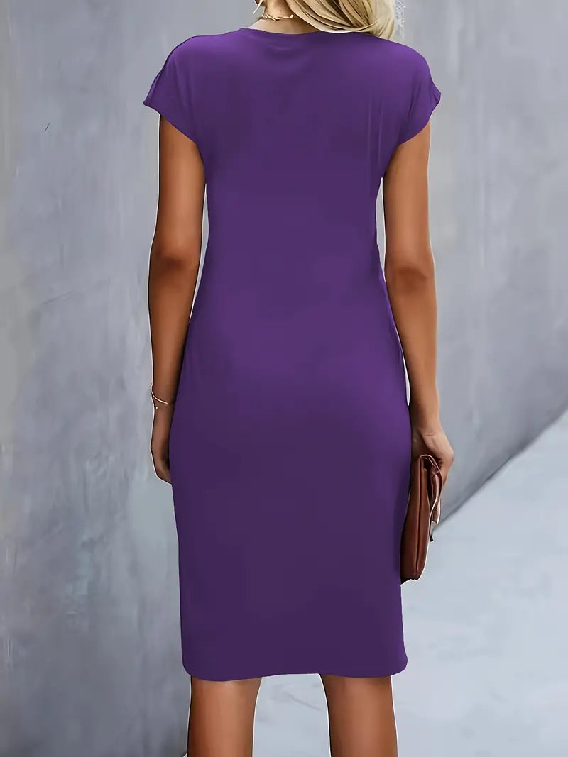 Women’s Timeless Midi Dress with Elegant Silhouette
