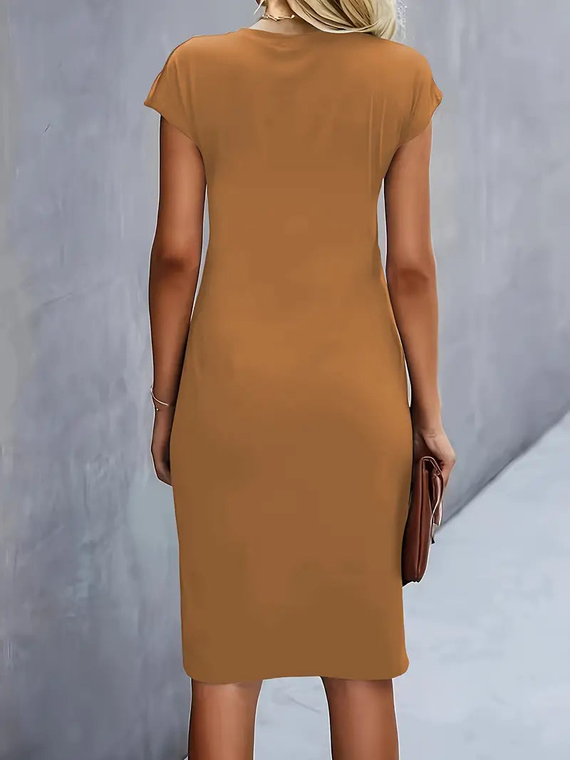 Women’s Timeless Midi Dress with Elegant Silhouette