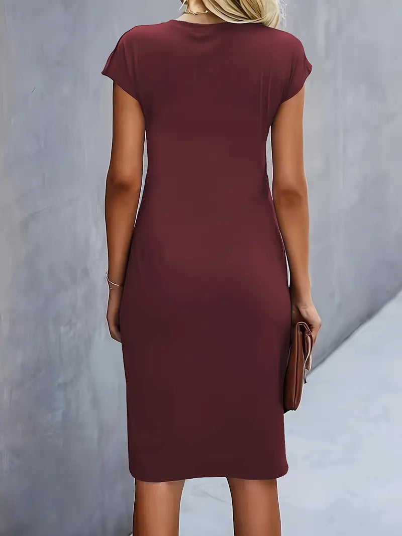 Women’s Timeless Midi Dress with Elegant Silhouette