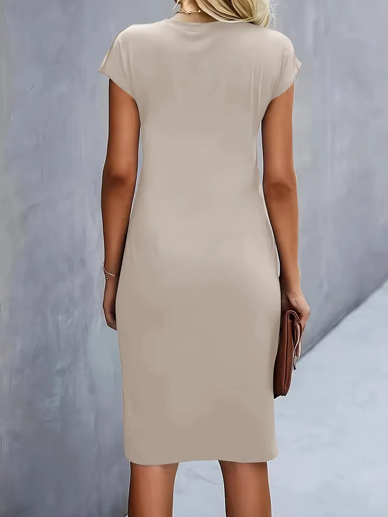Women’s Timeless Midi Dress with Elegant Silhouette