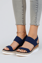 Women’s Modern Raised Sole Stretch Fit Sandals for Summer Blue