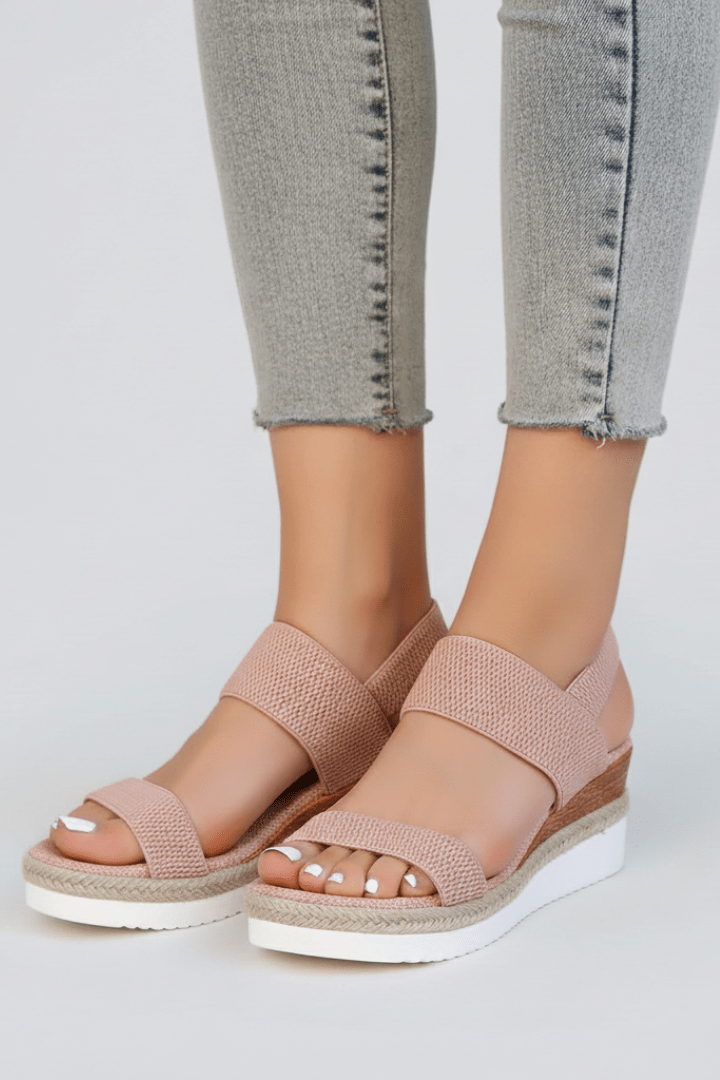 Women’s Modern Raised Sole Stretch Fit Sandals for Summer Pink